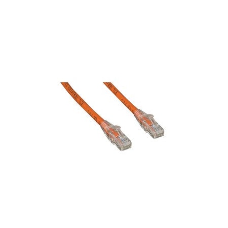 Cable Wholesale Cat6 Orange Copper Ethernet Patch Cable, Clear Finger Boot, POE Compliant, 14 feet 10X8-93114